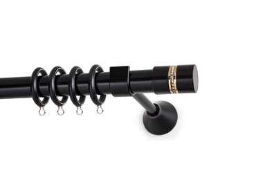 Anartisi Κουρτινόξυλο Μαύρο Φ25 S10 MY 24/Oro Polished